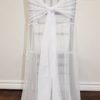 White Chiffon Chiavari Chair Back