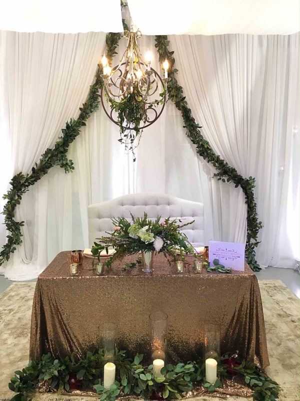 White Sheer w Greenery